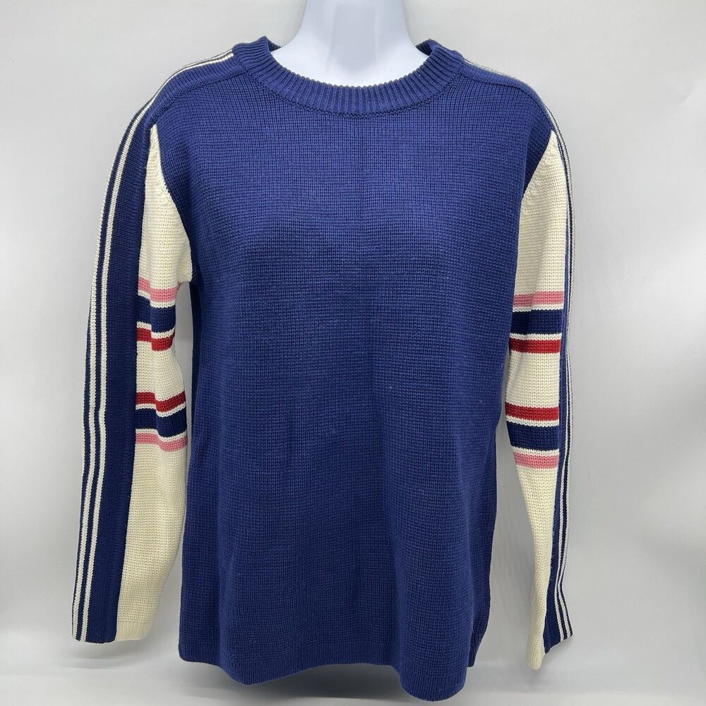 VTG 1970s Fashion Slip-On 100% Acrylic Long Sleeve "Après" Ski Sweater Style-M